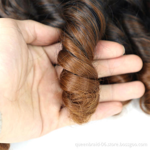 Loose Wave Crochet Braids Hair Wavy Synthetic Hair Extensions Pre Streched Braiding Hair French Curly Braids Extensions